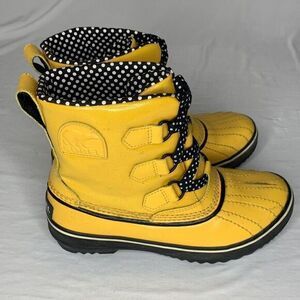 Sorel Tivoli Womens Size 5.5 Yellow Waterproof Rain Duck Boots NL1691-706‎